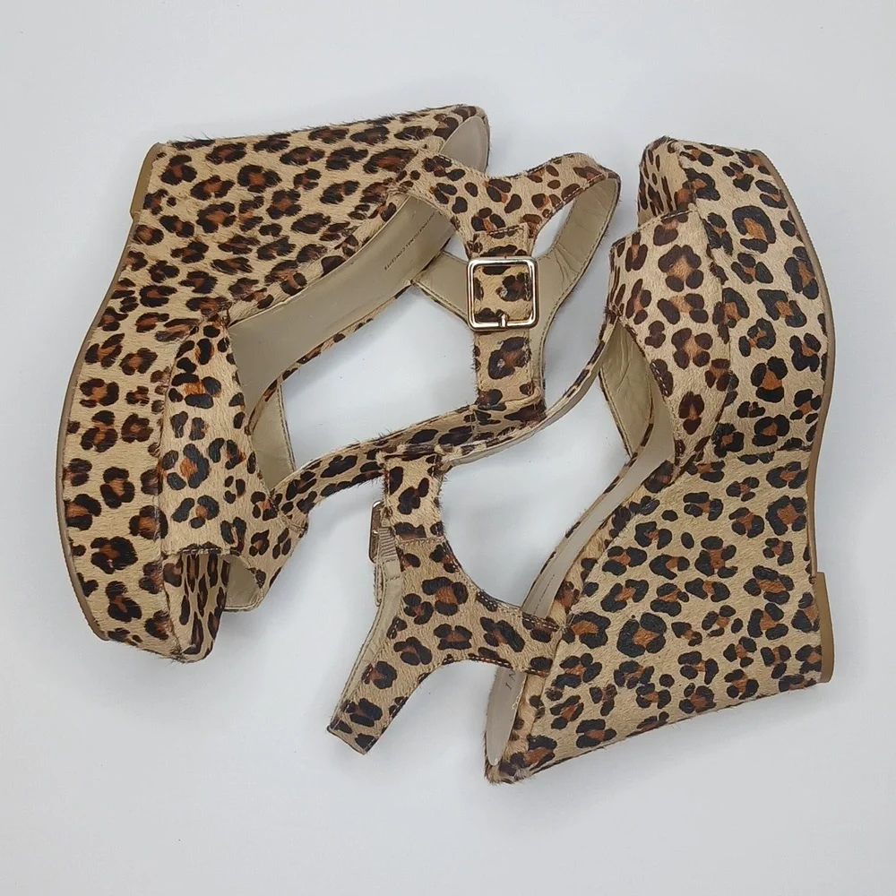 INC‎ International Concepts leopard print wedge sandals